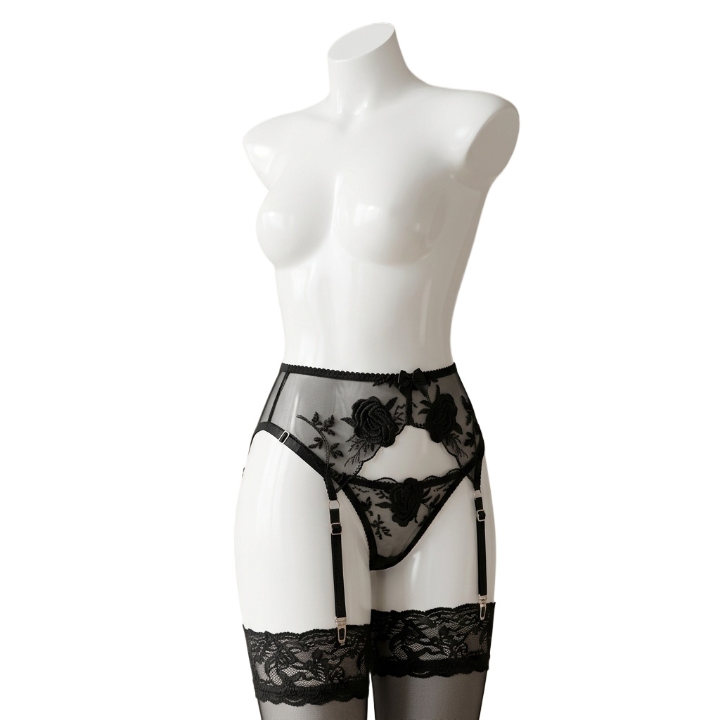طقم حمالة وسروال داخلي نسائي م - مراجعة Garter Belt Set وسعره