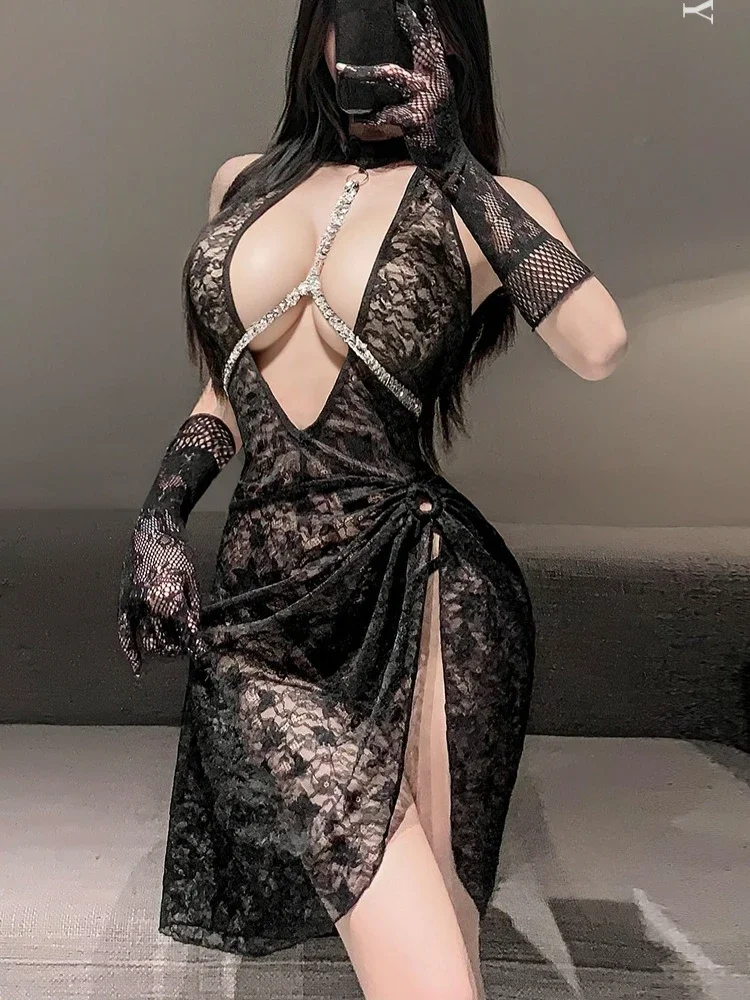 فستان لانجري دانتيل كامل مثير، - مراجعة Babydoll Chemise Night وسعره