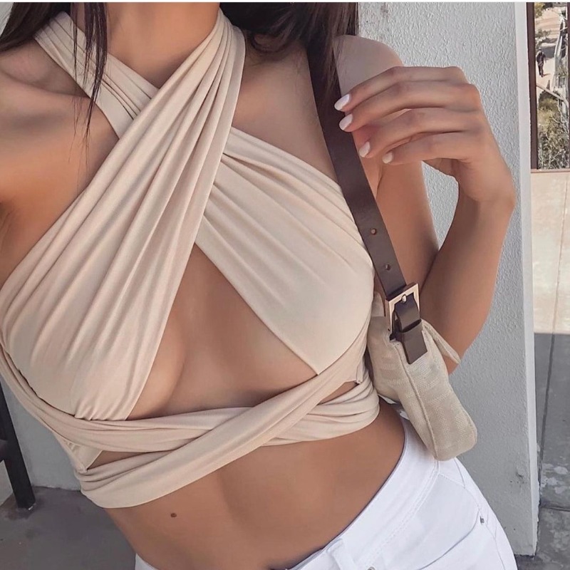 تي شيرت نسائي جديد للربيع بلون - مراجعة Strapless Bra Backless وسعره