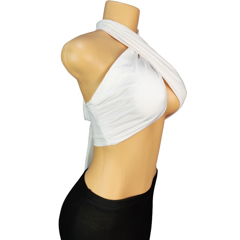 تي شيرت نسائي جديد للربيع بلون - مراجعة Strapless Bra Backless وسعره
