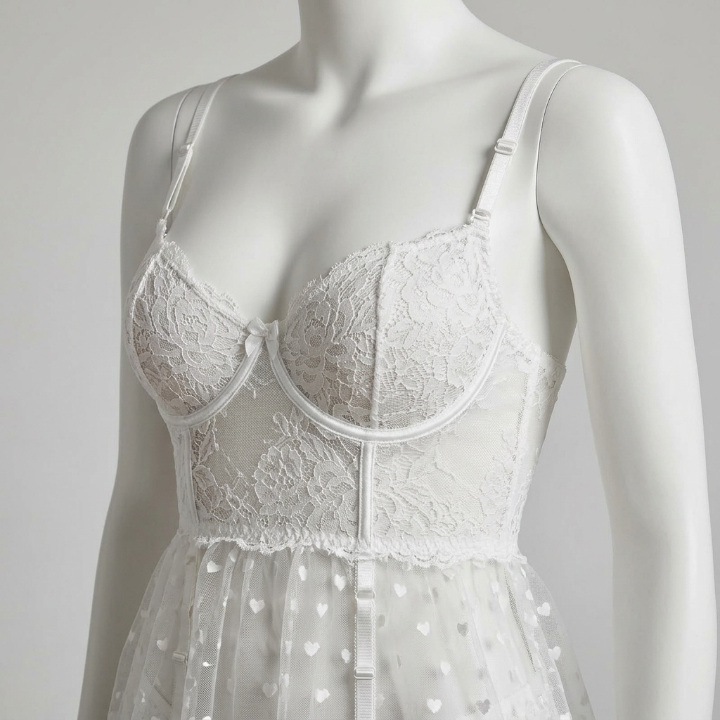 طقم لانجري نسائي أبيض من الدان - مراجعة Babydoll Chemise Night وسعره