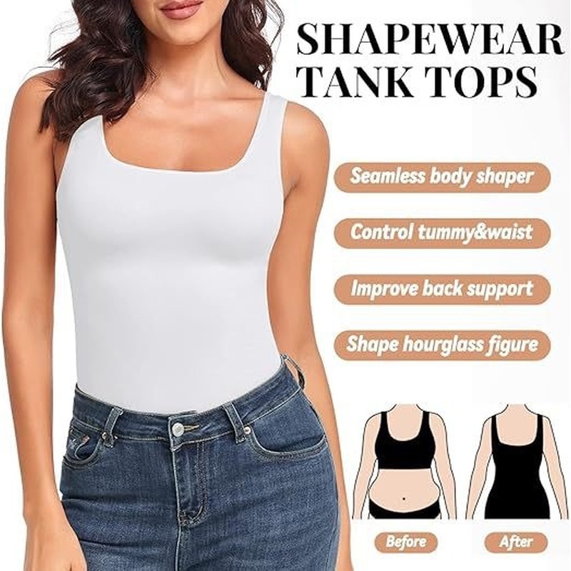 توب نسائي بدون خياطة بياقة مرب - مراجعة Shapewear Bodysuit Firm وسعره