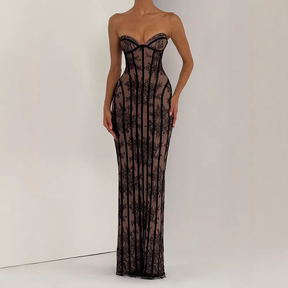 فستان ماكسي ضيق بدون حمالات لل - مراجعة Strapless Bra Backless وسعره